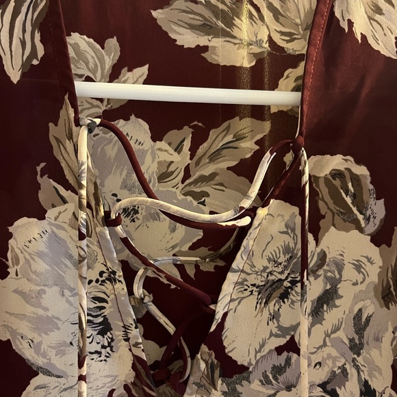 Urban outfitter floral lace up top - Picture 2 of 2